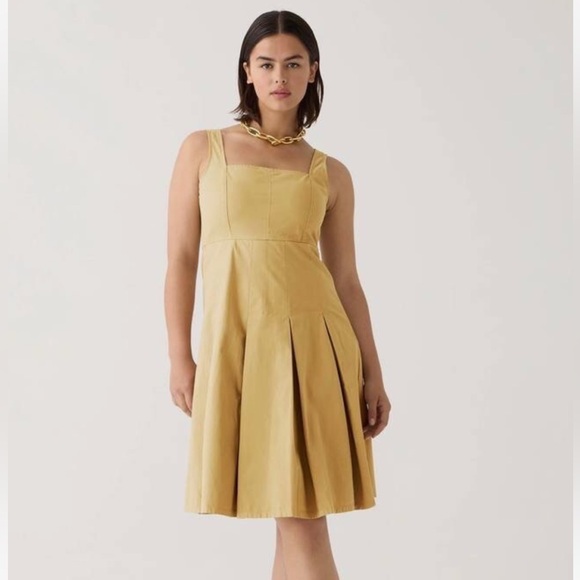 J.CREW NWT Pleated dress Chino A Line - Picture 1 of 6